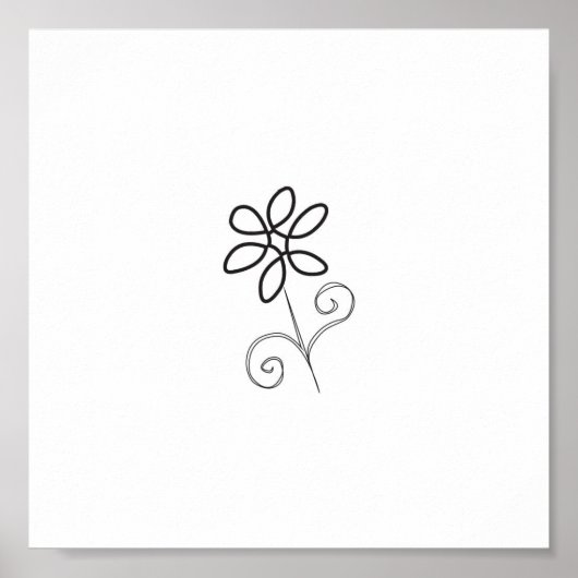 Poster Toile à fleurs de simplicité (Devant)