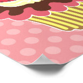 Poster Toile à fraise et crème écaillée (Coin)