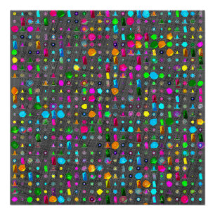 Poster Toile à motif géométrique abstrait