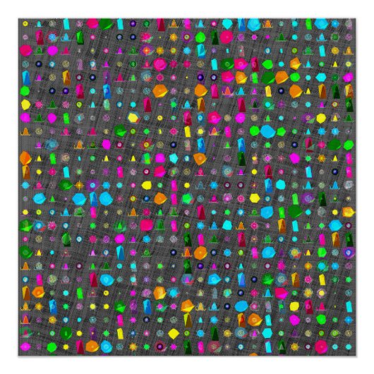 Poster Toile à motif géométrique abstrait (Devant)