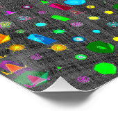 Poster Toile à motif géométrique abstrait (Coin)