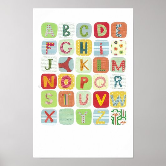 Poster Toile ABC colorée (Devant)