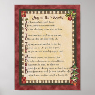 Poster Toile acrostiche "Joie au Monde"