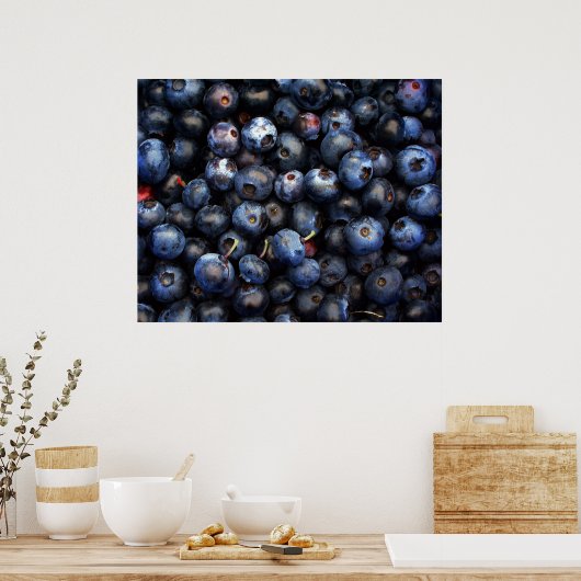 Poster Toile Blueberries (Cuisine)