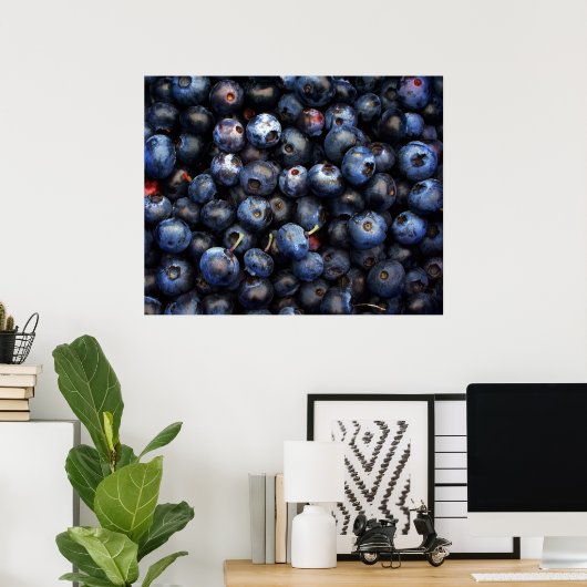 Poster Toile Blueberries (Bureau à domicile)