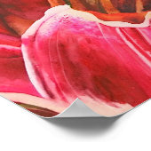 Poster Toile d'aquarelle rouge d'origine (Coin)