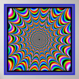 Poster Toile d'araignée de palpitation de couleurs