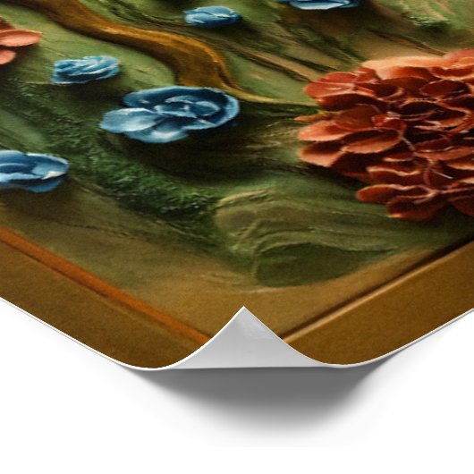 Poster "Toile d'argile : Magie lune dans les Alpes suisse (Coin)