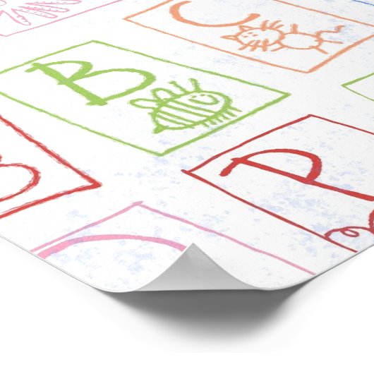 Poster Toile d'arrière-plan ABC Crayon (Coin)