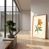 Poster Toile d'art botanique Alstroemeria