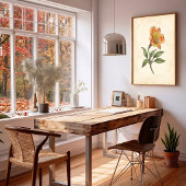 Poster Toile d'art botanique Alstroemeria