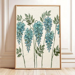 Poster Toile d'art mural minimaliste abstrait Wisteria sa