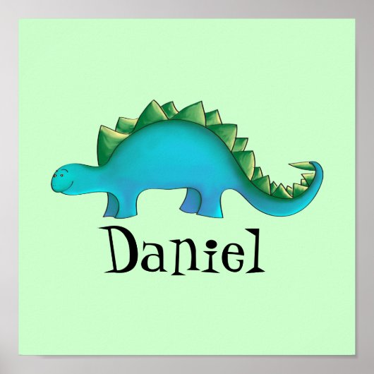Poster Toile de 28x28 cm avec Stegosaurus pour la nurseri (Devant)