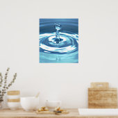 Poster toile de gouttelettes d'eau (Cuisine)