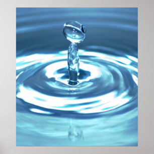 Poster toile de gouttelettes d'eau