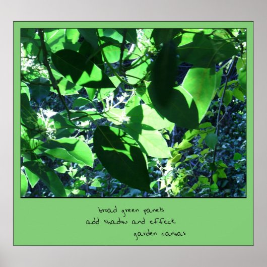 Poster Toile de jardin Haiku (Devant)