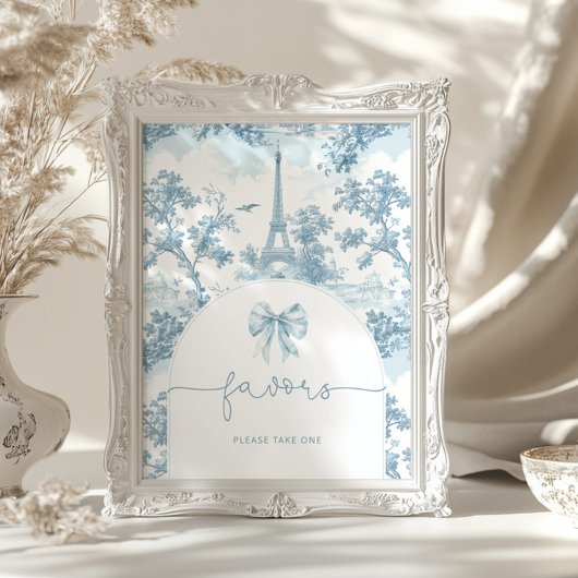Poster Toile de Jouy Bonjour Favour bonjour bebe