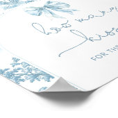 Poster Toile de jouy Bow combien de baisers douche nuptia (Coin)