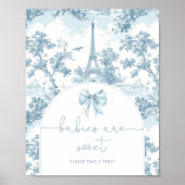 Poster Toile de Jouy French Bow Baby sont sucrés (Devant)