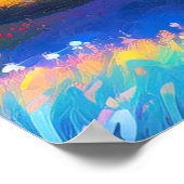 Poster Toile de la nature, Coucher de soleil sur la vallé (Coin)