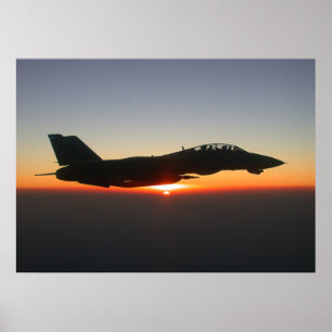 Poster Toile de l'Afghanistan d'avion de chasse de F14