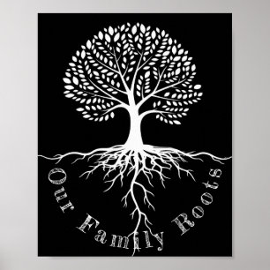 Poster Toile de notre arbre de vie pour racines familiale