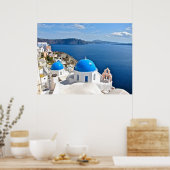 Poster Toile de Santorin (Cuisine)