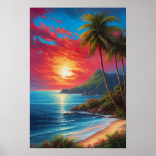 Poster Toile de Splendor Tropical