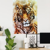 Poster Toile de tigre (Bureau à domicile)