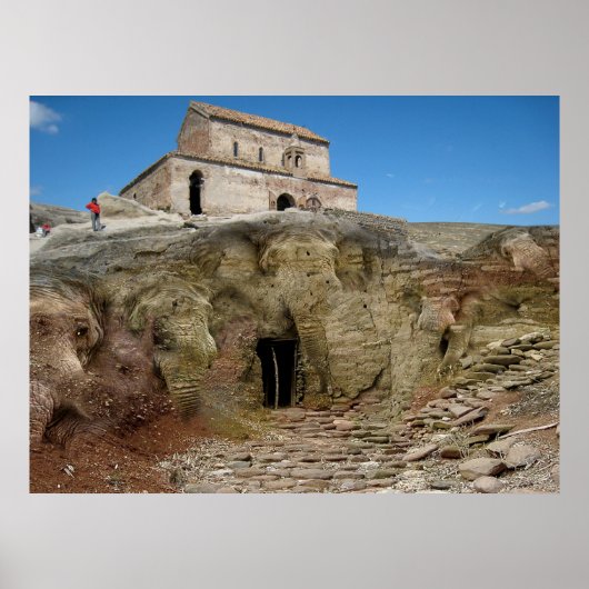 Poster Toile des grottes d'éléphants (Devant)