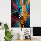 Poster Toile d'explosion couleur Abstraite Mur gras (Bureau à domicile)