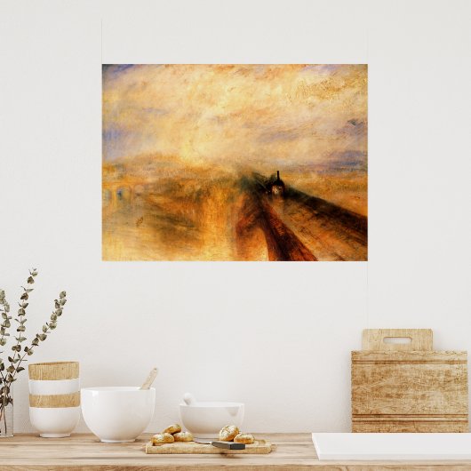 Poster Toile d'impression Pluie, Vapeur et Vitesse (Cuisine)