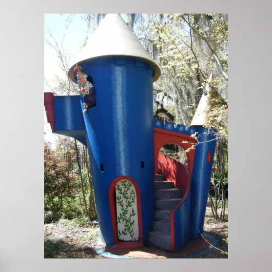 Poster Toile du petit château bleu (Devant)
