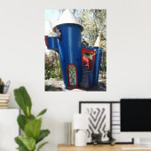Poster Toile du petit château bleu (Bureau à domicile)