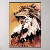 Poster Toile en coiffure de loup (Devant)