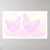 Poster Toile en mousse rose (Devant)