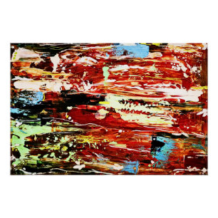 Poster Toile Festivité Art abstrait coloré moderne