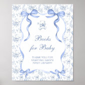 Poster Toile Floral Teddy Bear Livres pour bébé (Devant)
