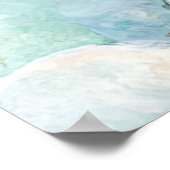 Poster Toile Florale verte de mer (Coin)