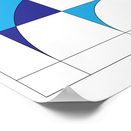 Poster Toile géométrique abstraite Fibonacci (Coin)