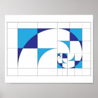 Toile géométrique abstraite Fibonacci
