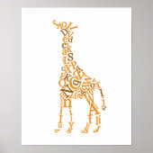 Poster Toile Giraffe (Devant)