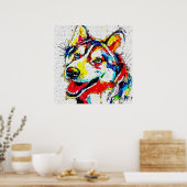 Poster Toile Husky (Cuisine)