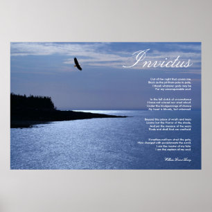 Poster Toile inspirée de ~ de poème de ~ d'Invictus