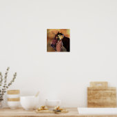 Poster Toile Lady Chasseur Sloughi Imprimer (Cuisine)