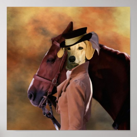 Poster Toile Lady Chasseur Sloughi Imprimer (Devant)