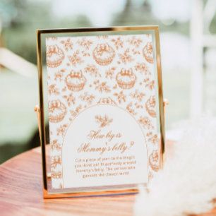 Poster Toile Little Cutie Quelle taille est maman ventre