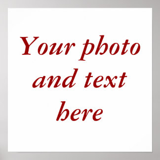 Poster Toile personnalisée de 15 po x 15 po