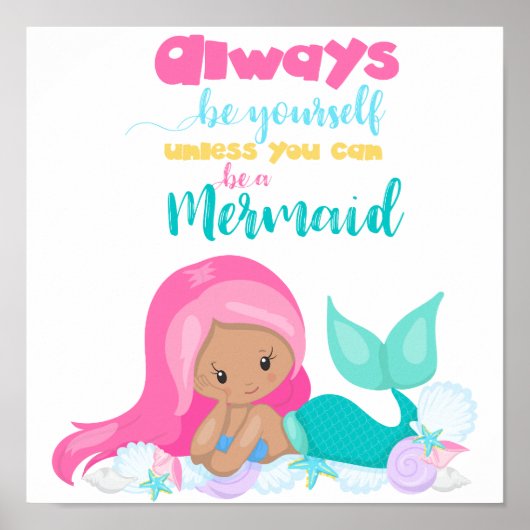Poster Toile Premium Mermaid (Gloss) (Devant)