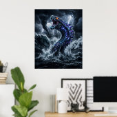 Poster Toile Raz-de-marée du Léviathan de la Tempête (Bureau à domicile)